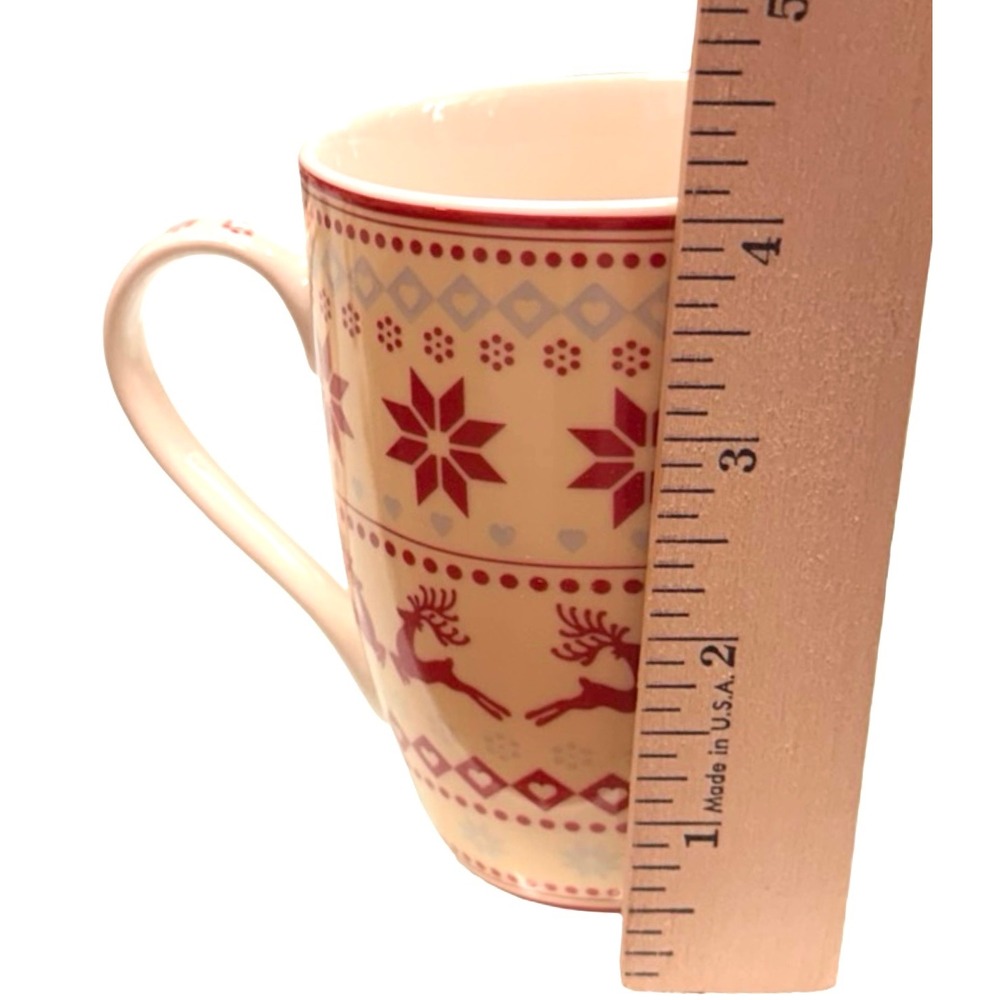 Aynsley Fair Isle Mug Set – Set of 6 Holiday Christmas Mugs with Original Box - Picture 10 of 11